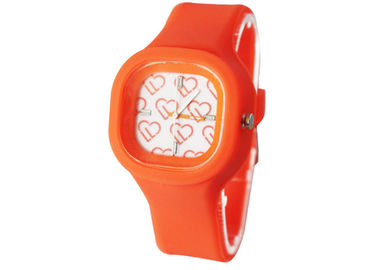 Montre de bracelet de silicone de gelée de Removeable avec le dos d'acier inoxydable