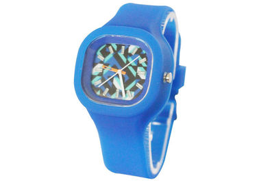Montre de bracelet de silicone de gelée de Removeable avec le dos d'acier inoxydable
