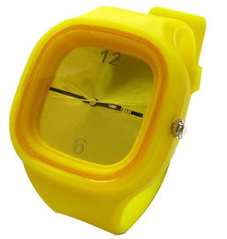 Montre carrée de bracelet de silicone de gelée 3ATM imperméable pour des filles - grandes