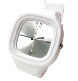 Montre carrée de bracelet de silicone de gelée 3ATM imperméable pour des filles - grandes