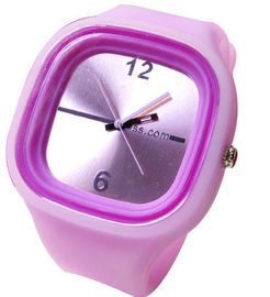 Montre carrée de bracelet de silicone de gelée 3ATM imperméable pour des filles - grandes