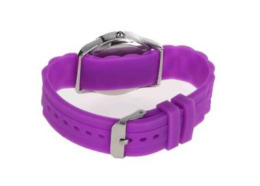 Gelez Madame Silicone Wristband Watches imperméable, courroie rose de diamant de Hermosa