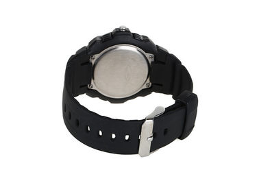 Cas imperméable de dos d'acier inoxydable de montre-bracelet de Digital de sport du noir 30 M LED