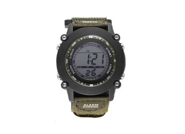 Montres de Digital multifonctionnelles d'hommes verts d'armée avec l'alarme/batterie quotidiennes du Japon