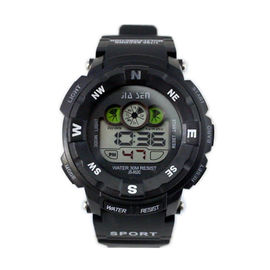 Réveil multifonctionnel noir de montres de Digital avec le jour et la date pour des enfants