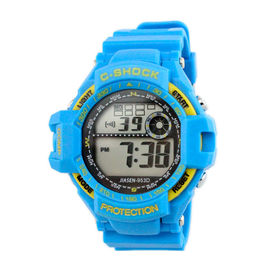 Montre-bracelet du quartz de Digital de silicone de sports des hommes multifonctionnels imperméables de montres