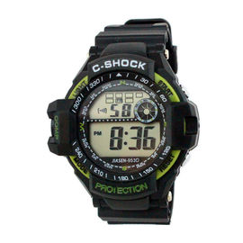Montre-bracelet du quartz de Digital de silicone de sports des hommes multifonctionnels imperméables de montres