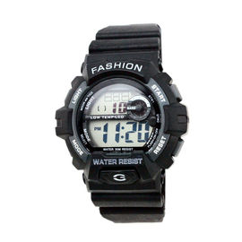 Montre-bracelet noire adulte extérieure de Digital de courroie 24 systèmes d'heure, résistant à l'eau