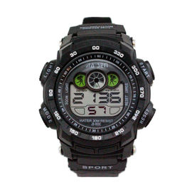 Les montres des hommes multifonctionnels de Digital de sport noir simple 3 atmosphères imperméables