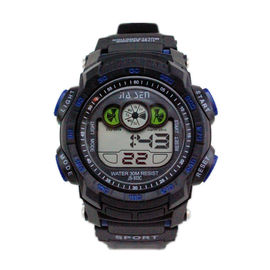 Les montres des hommes multifonctionnels de Digital de sport noir simple 3 atmosphères imperméables
