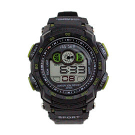 Les montres des hommes multifonctionnels de Digital de sport noir simple 3 atmosphères imperméables