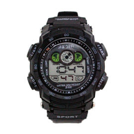 Les montres des hommes multifonctionnels de Digital de sport noir simple 3 atmosphères imperméables