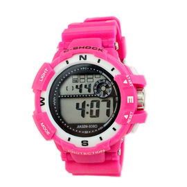 Professionnel multifonctionnel de montre-bracelet de dames de Digital de bande colorée de PVC
