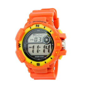 Professionnel multifonctionnel de montre-bracelet de dames de Digital de bande colorée de PVC