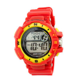 Professionnel multifonctionnel de montre-bracelet de dames de Digital de bande colorée de PVC