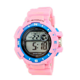 Professionnel multifonctionnel de montre-bracelet de dames de Digital de bande colorée de PVC