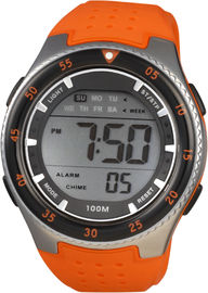 Montre de Digital sportive ronde de monsieurs d'hommes avec le chronographe de résistant à l'eau de 100m