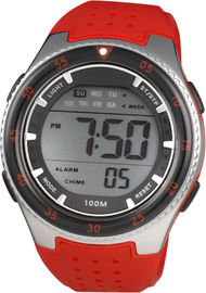 Montre de Digital sportive ronde de monsieurs d'hommes avec le chronographe de résistant à l'eau de 100m