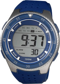 Montre de Digital sportive ronde de monsieurs d'hommes avec le chronographe de résistant à l'eau de 100m
