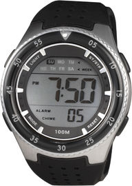 Montre de Digital sportive ronde de monsieurs d'hommes avec le chronographe de résistant à l'eau de 100m