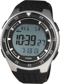 Montre de Digital sportive ronde de monsieurs d'hommes avec le chronographe de résistant à l'eau de 100m