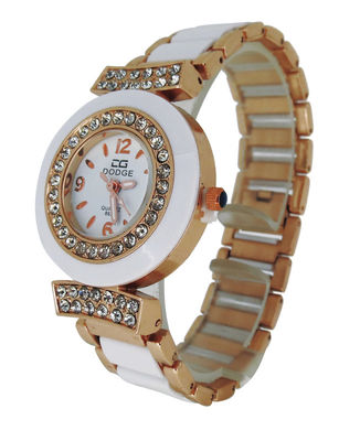 1 montre en plastique de cadran de BALAI de bandes de montre analogue de quartz de caisse d'alliage d'atmosphère pour le cadeau